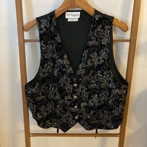 Vintage Black Vest Size Medium